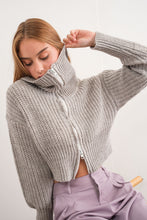 Load image into Gallery viewer, Heather Fold Over Sweater
